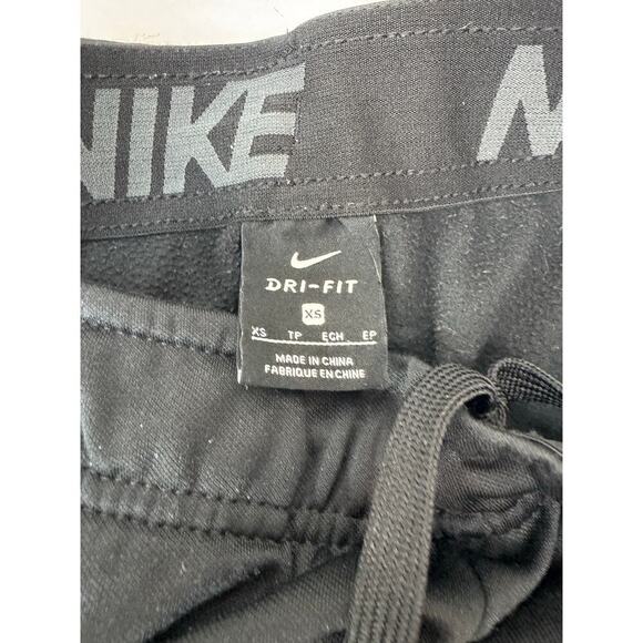 Nike Dri-Fit Joggers Pants Swoosh Black White Sweatpants Kids Youth XS - Picture 7 of 10